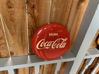 Coca Cola 12 Inch Button Sign Dated 1951