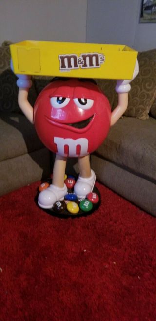 M&m Red Character Candy Store Display With Storage Tray
