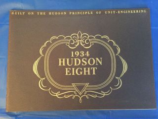 1934 Hudson " Hudson Eight " Car Dealer Sales Brochure