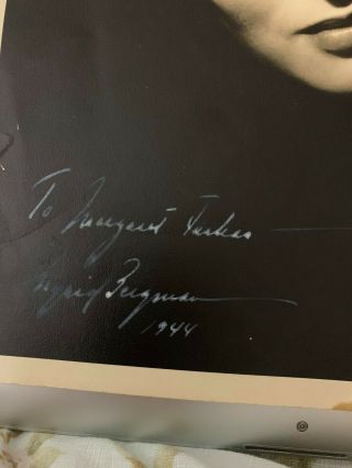 Ingrid Bergman signed photograph from 1944,  Casablanca,  Gaslight Actress 2