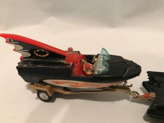 Vintage 1960s Corgi Batmobile 267 & Batboat W/ Trailer 107 W/ Batman & Robin 4