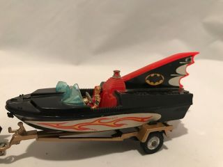 Vintage 1960s Corgi Batmobile 267 & Batboat W/ Trailer 107 W/ Batman & Robin 7