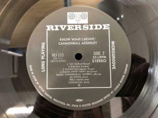 CANNONBALL ADDERLEY BILL EVANS RIVERSIDE VIJ - 111 STEREO JAPAN Vinyl LP 5