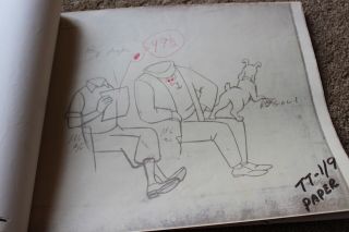 Herge ' s The Adventures of Tintin Animated Model Storyboard Sketch CELS Art 334 7