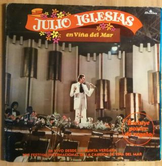 Julio Iglesias En Viña Del Mar Very Rare Chilean Double Lp 12 "