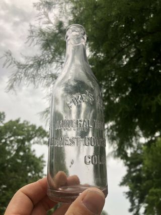 Rare Pikes Peak Mineral Water Co West Colorado Springs Colorado Bottle Soda 2