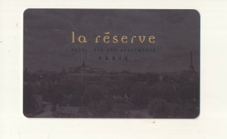 La Reserve Hotel Spa & Apartments - - - - Paris,  France - - - Room Key - - K - 54