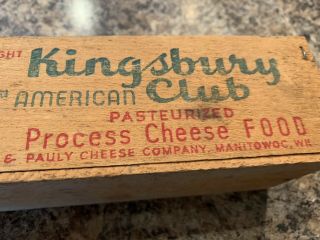 Kingsbury Beer Cheese Box Manitowish Wisconsin Beer Box Cheese Box