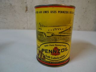 Make Offer Pennzoil Airplane Quart Metal Oil Can Oil City Pennsylvania