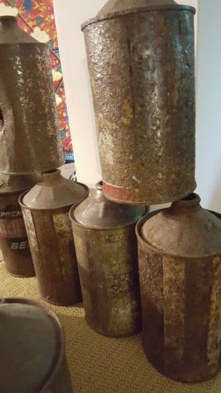 9 dumper quart Cone Top Beer cans reading canadian ace 7