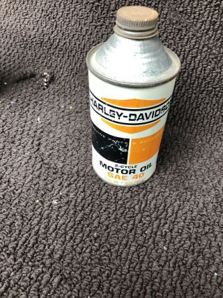 Vintage Harley Davidson 2 - Cycle Oil Can.  Cone Top.  Antique Rmpty