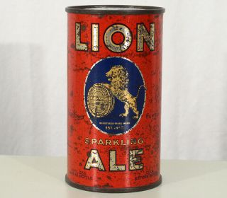 Lion Sparkling Ale Oi Opening Instruction Flat Top Beer Can York City Ny Nyc