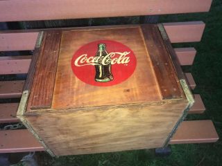Vintage Coca Cola Wood Bottle Storage Box Coke Cooler Box ???