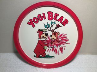 Yogi Bear Serving Tray Metal Plate 1979 Hanna Barbera Products Rare Vintage