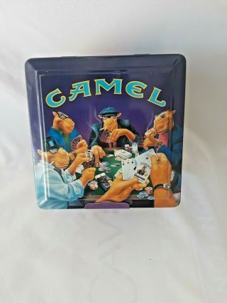 1994 Joe Camel Collectible Poker Set Tin Box Smokes/chips
