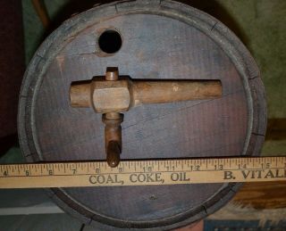 Beer Whiskey Rum Water Keg Pre - Prohibition Barrel 6 Band Antique With Wood Spout