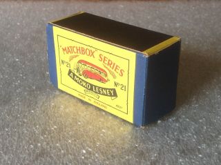 VINTAGE MATCHBOX SERIES 21 A MOKO LESNEY PRODUCT TRANSIT BUS WITH BOX 7
