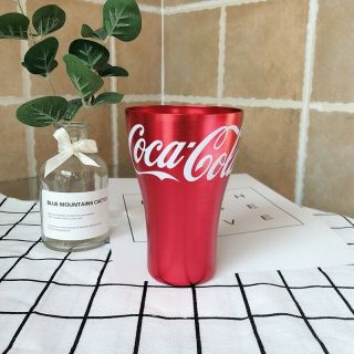 Rare China Coca Cola Red & Glod Aluminum Cups Commemorative Set 3