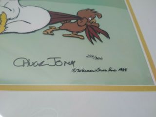 Foghorn leghorn Animation Cel Signed By Chuck Jones / Limited Ed.  294/300 2