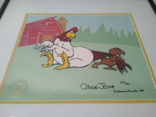 Foghorn leghorn Animation Cel Signed By Chuck Jones / Limited Ed.  294/300 6