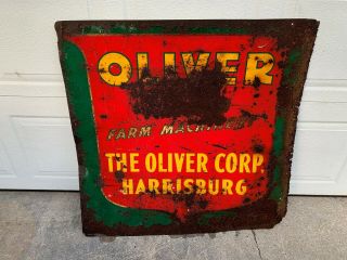Oliver Tractor / Farm Machinery Dealer Sign Harrisburg,  Pa 40 