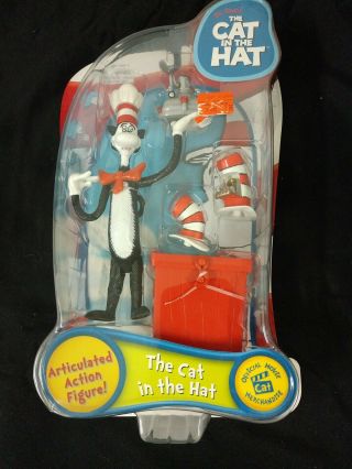 Dr.  Seuss The Cat In The Hat With Hats Movie Action Figure Universal Studios Nib