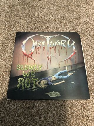 Obituary - Slowly We Rot Lp Vinyl Death Metal 1st Press Cannibal Corpse