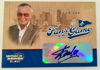 Stan Lee Autographed Authentic 2004 Baseball Card Near Fans Of The Game Rip