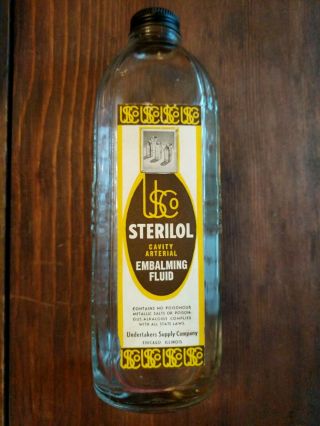 Vintage Sterilol Embalming Fluid Bottle