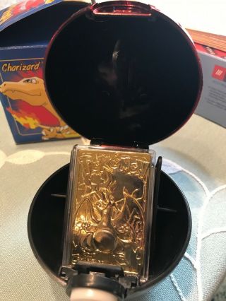 Charizard and Togepi 23K Gold - Plated Trading Cards and Pokeball from Burger King 3