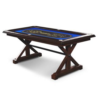 Poker Table Premium Solid Wood 6 Player Game Play Room Casino Friends Tables