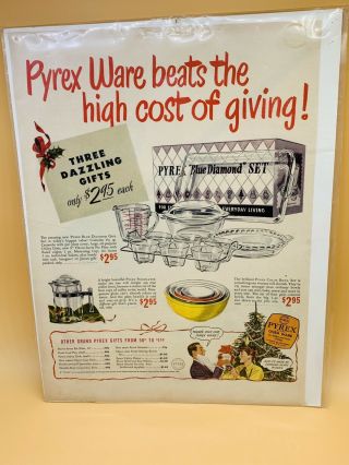 Vintage 1950’s Pyrex Ad Primary Cinderella Bowls