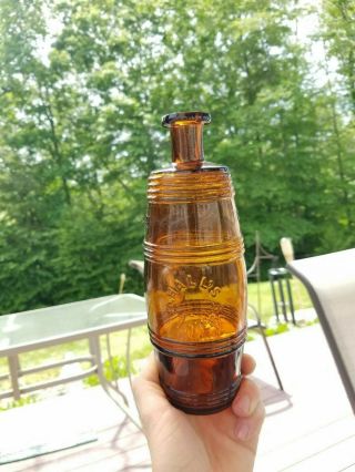 Bright Medium Amber Halls Bitters Haven Ct Barrel Bottle