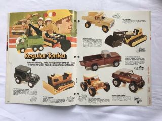 Rare Tonka Truck Salesman Brochure 1977 Dump Pickup Construction Fire Truck Wow