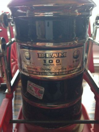 ANTIQUE COLLECTIBLE 1867 MISSISSIPPI FIRE ENGINE JIM BEAM DECANTER EMPTY 2
