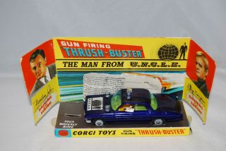 Corgi Toys 497 Man From Uncle & Inner Display.  Spun Wheel Version Also Listed.