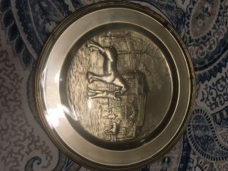 Rare 1972 Anheuser Busch Americana Series Limited Edition Sterling Silver Plate