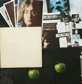 " The Beatles " (white Album) Orig 1968 1st Stereo Toploader Uk 2lp Poster/pics Ex