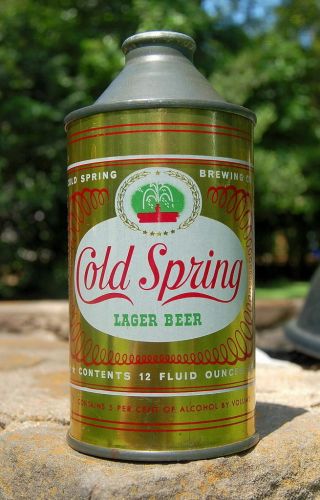 Scarce Cold Spring " 5 By Volume " Cone Top Beer Can In " Omg "