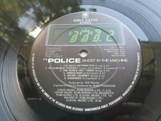 The Police Ghost In The Machine 1st Uk Press One Play Time Capsule Promo Lp