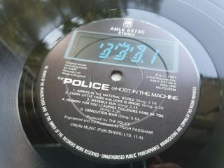 THE POLICE GHOST IN THE MACHINE 1st UK Press ONE PLAY TIME CAPSULE PROMO LP 3