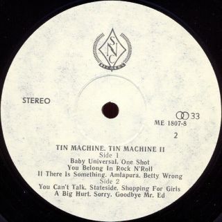 Tin Machine ‎– Tin Machine II / Russia /LP 4