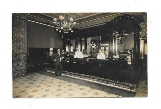 Antique Rppc San Francisco,  Ca Saloon Photo W/coin - Op Mills Slot Machine C1905