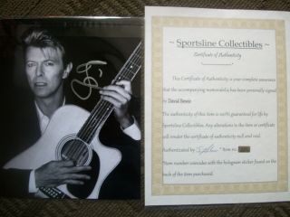 David Bowie - - - 8x10 Autographed Picture With And Matching Hologram Sticker