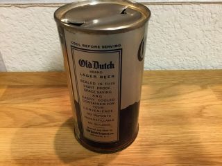 Old Dutch Beer (105 - 35) empty OI flat top beer can by Old Dutch,  Brooklyn,  NY 4