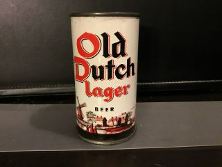 Old Dutch Beer (105 - 24 Or 25) Empty Flat Top Beer Can By Maier,  Los Angeles,  Ca