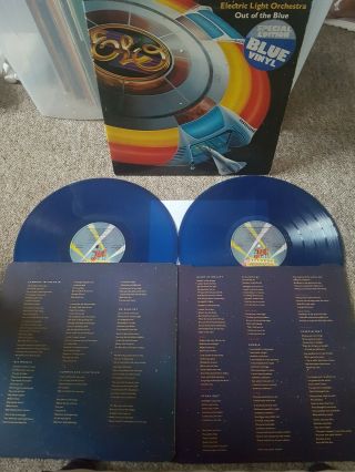 Electric Light Orchestra " Out Of The Blue " Ltd.  Edition Blue Vinyl Lp Vg,