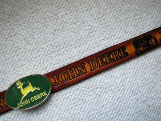 John Deere Epoxy Buckle & John Deere Leather Belt Made In Usa