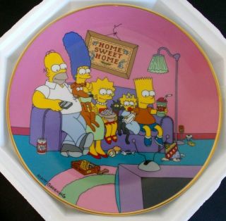 4 diff 1991 Simpsons collector ' s plates Xmas Therapy Maggie FRANKLIN LE ' d 4