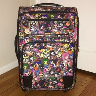 Tokidoki Rolling Suitcase Concerto Punk Pattern Large Borneo Bag Escapes Luggage